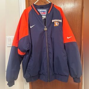 Vintage Denver Broncos Nike NFL Pro Line Authentic Zip Up Jacket